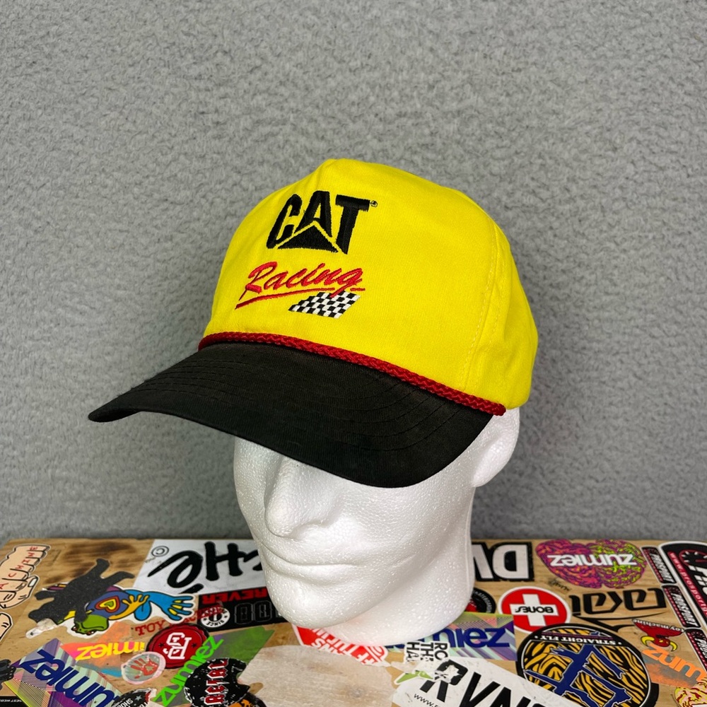 Vintage 90s Caterpillar nascar racing SnapBack‎ hat